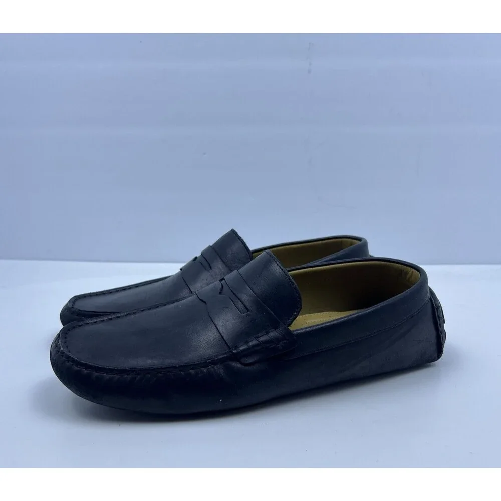 Vince Camuto Esmail Black Leather Slip On Driving Loafers Men's Size 8.5 M